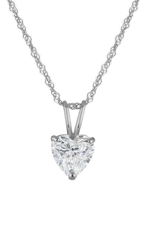 14K Gold Lab Grown Diamond Pendant Necklace