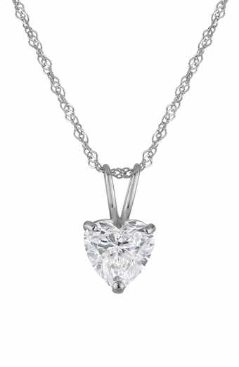 FZN 14K Gold Lab Grown Diamond Pendant Necklace