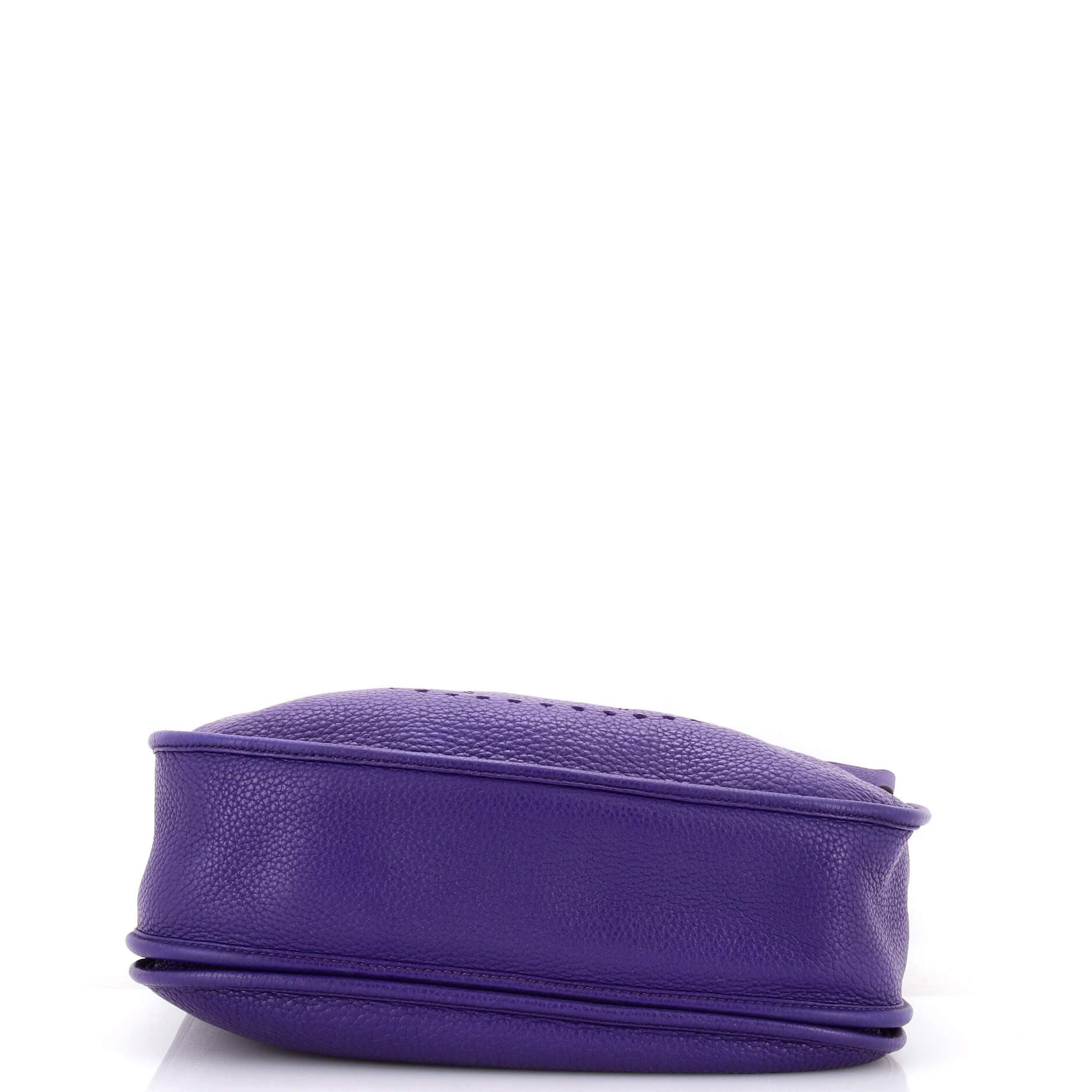 Pre-Owned Hermes Evelyne Bag Gen III Clemence GM, Alternate, color, Iris