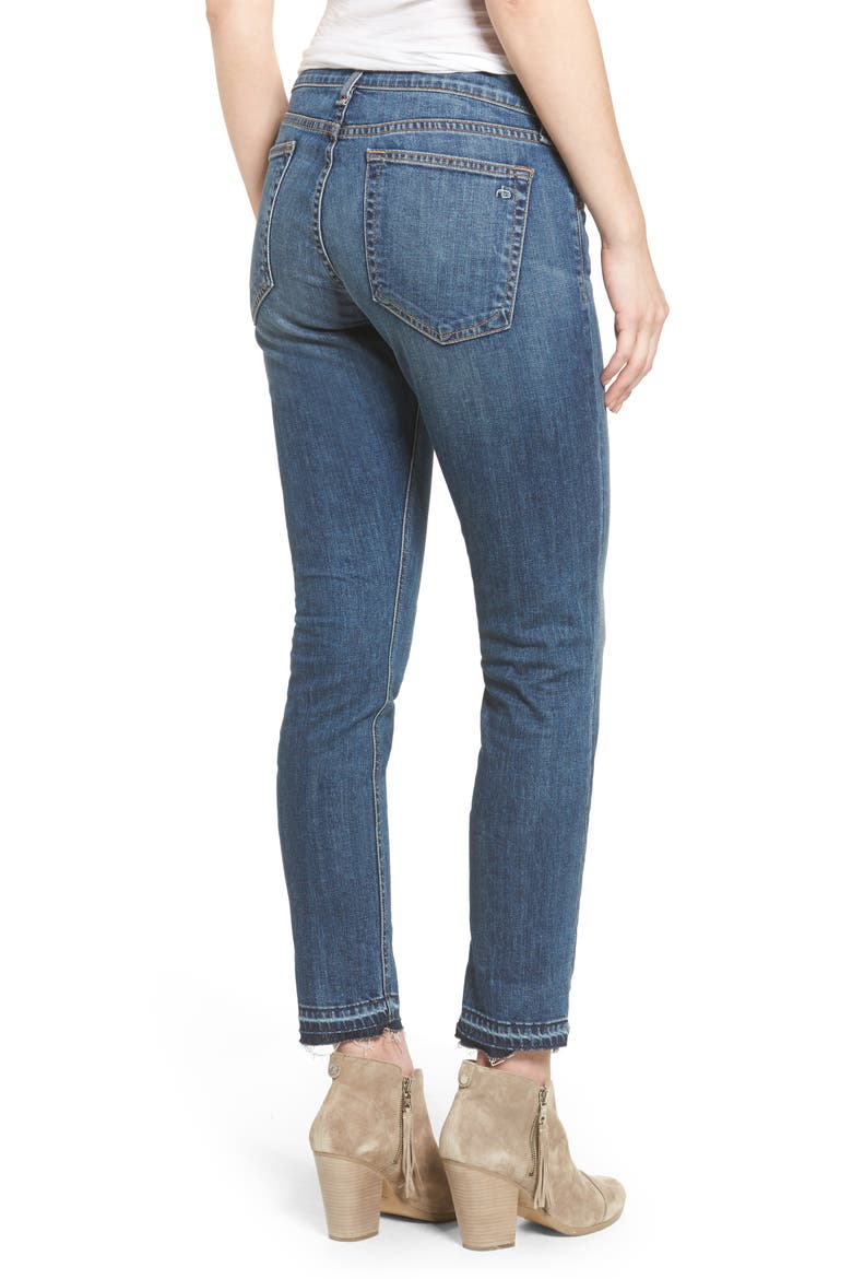 The Dre Released Hem Slim Boyfriend Jeans, Alternate, color, AMELIE