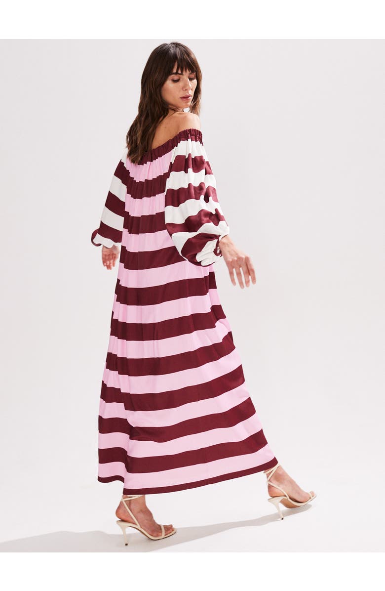 Ro&Zo Gigi Stripe Bandeau Dress, Alternate, color, Pink