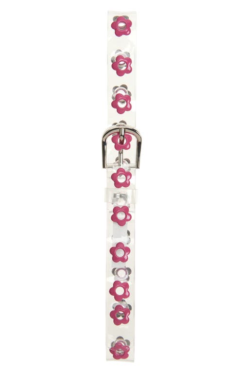 Ruby & Ry Kids' Floral Pink Mod Belt in Rhodium  product