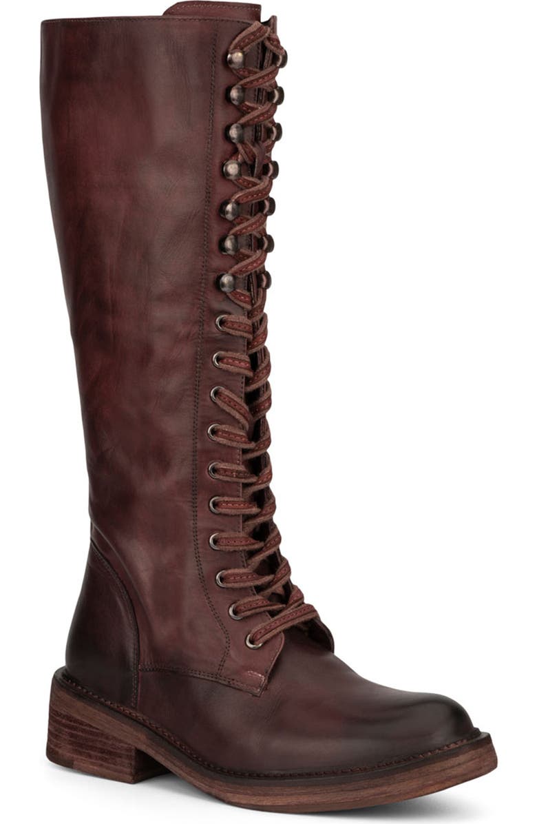 VINTAGE FOUNDRY Sadelle Lace-Up Boot, Main, color, Burgundy
