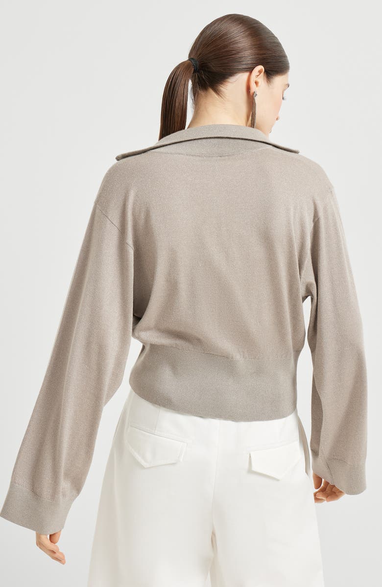 Brunello Cucinelli Lightweight knit cardigan, Alternate, color, Camel