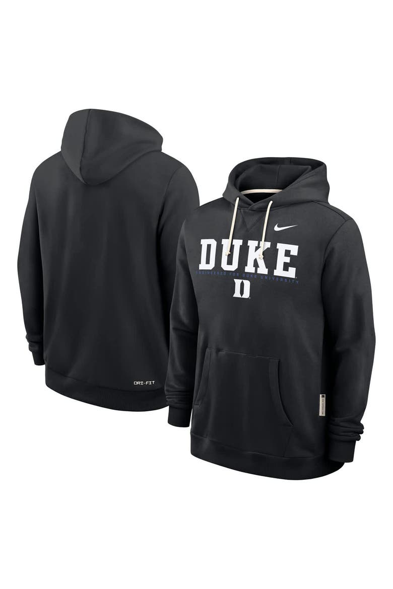 Men's Nike Black Duke Blue Devils 2025 Sideline Standard Issue Dri-FIT Hoodie, Alternate, color, Black