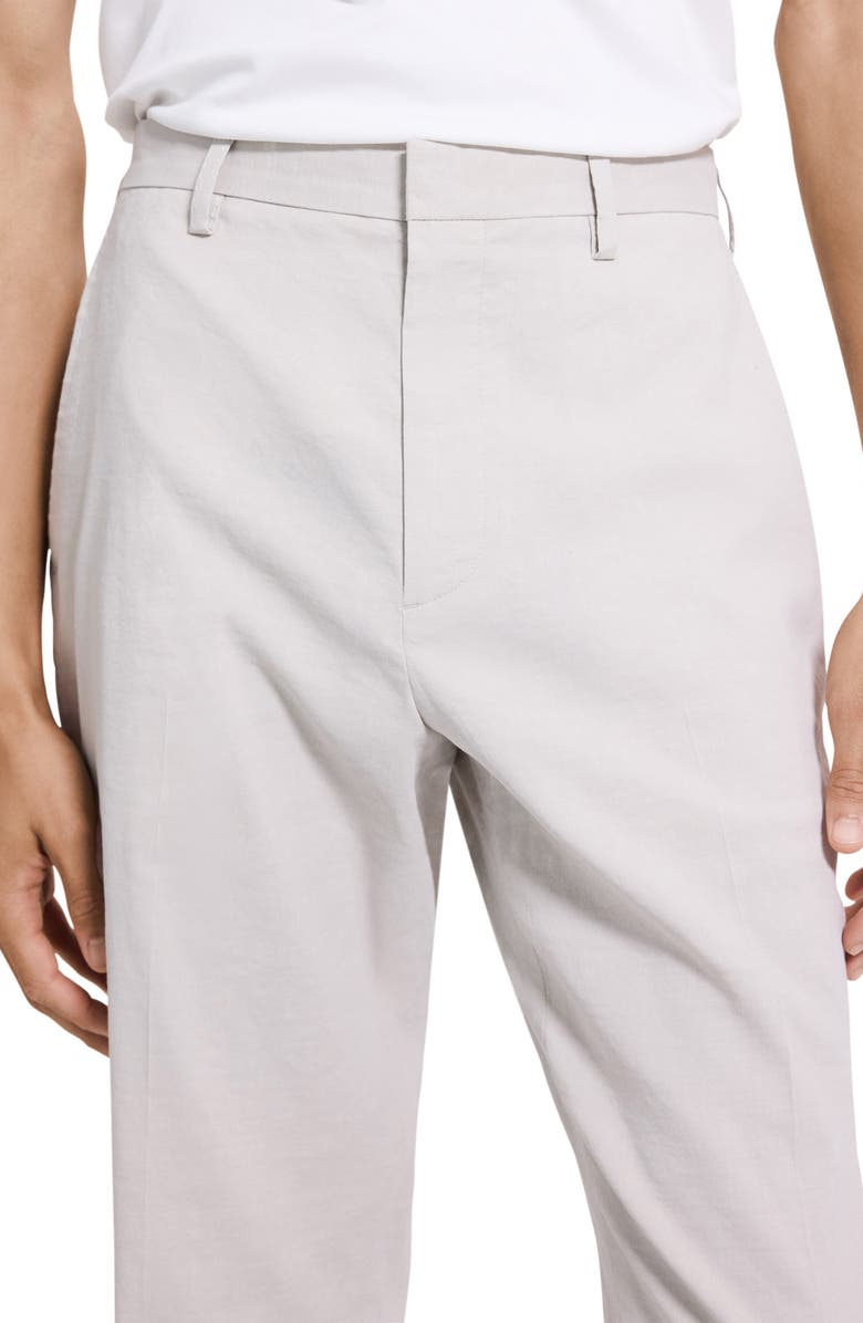 Theory Stretch Linen Blend Pants, Alternate, color, Silver Cloud
