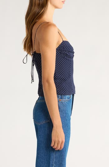 Pixie Polka Dot Mesh Top