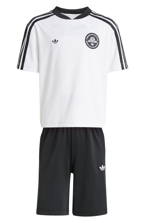 Adidas Originals Adidas Jacquard T-shirt & Shorts Set In White