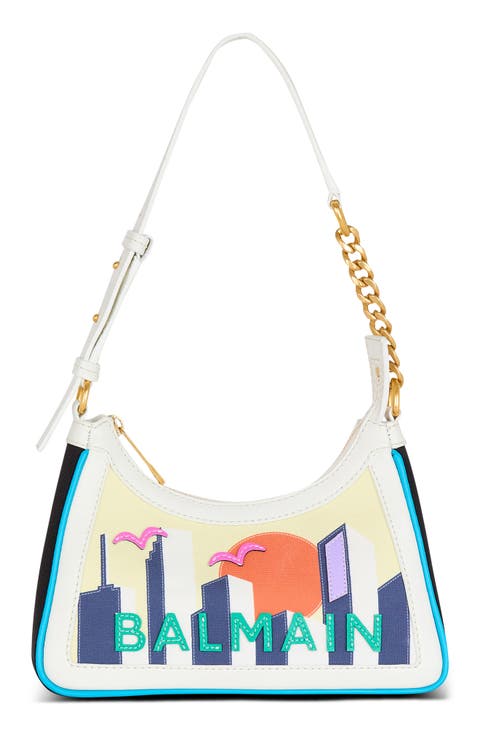 B-Army Postcard Canvas & Leather Shoulder Bag