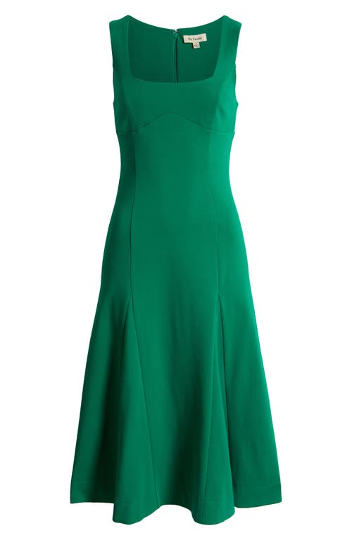 Du Paradis Rose Sleeveless Fit & Flare Midi Dress In Kelly Green