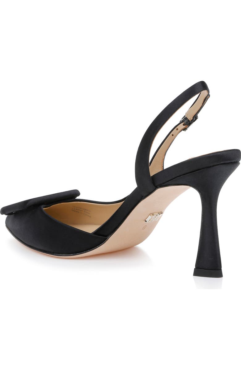 Badgley Mischka Collection Graciella Slingback Half d'Orsay Pointed Toe Pump, Alternate, color, Black Satin