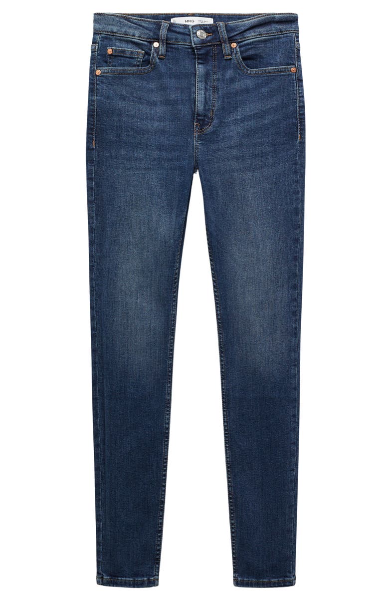 MANGO High Rise Skinny Jeans, Main, color, 