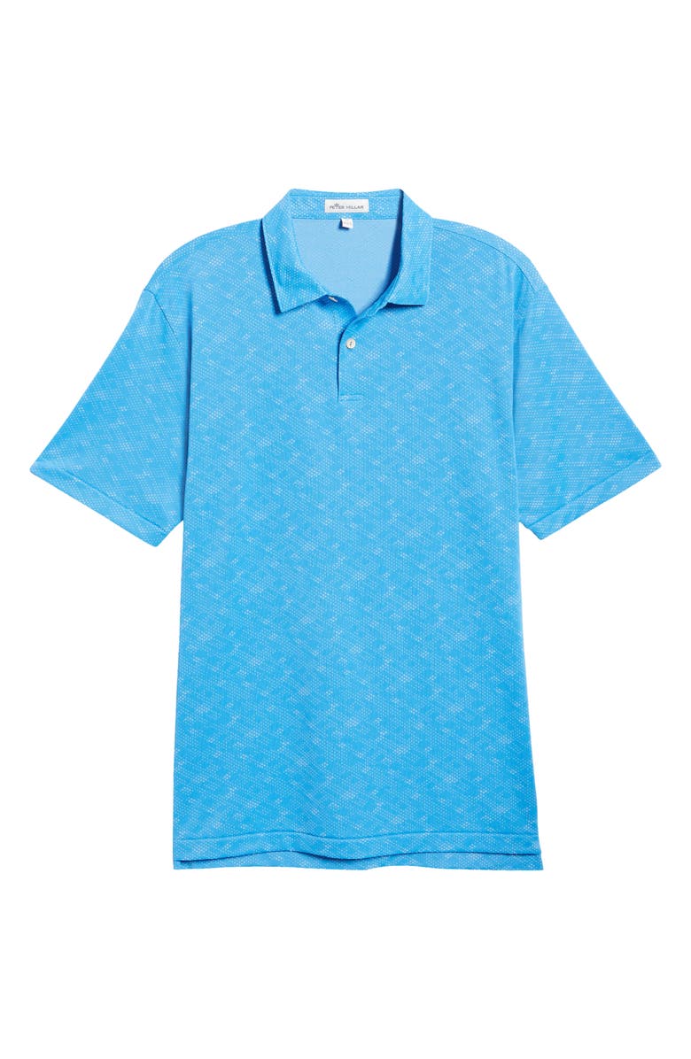 Peter Millar Carl Jacquard Short Sleeve Stretch Polo Shirt, Alternate, color, 
