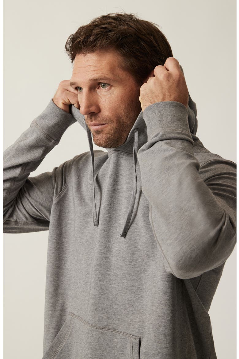 Stretch French Terry Hoodie, Alternate, color, GREY MELANGE