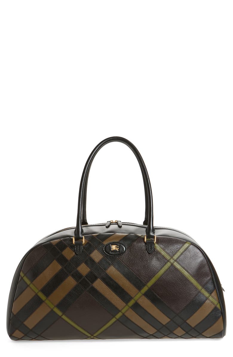 Burberry X-Large Highlands Bowling Leather Bag, Main, color, 