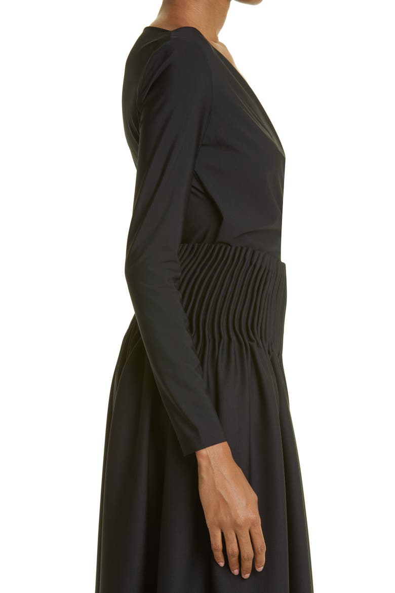 Gardena Surplice V-Neck Long Sleeve Jersey Top, Alternate, color, BLACK