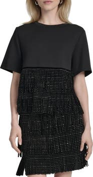 DKNY Stud Fringe T-Shirt
