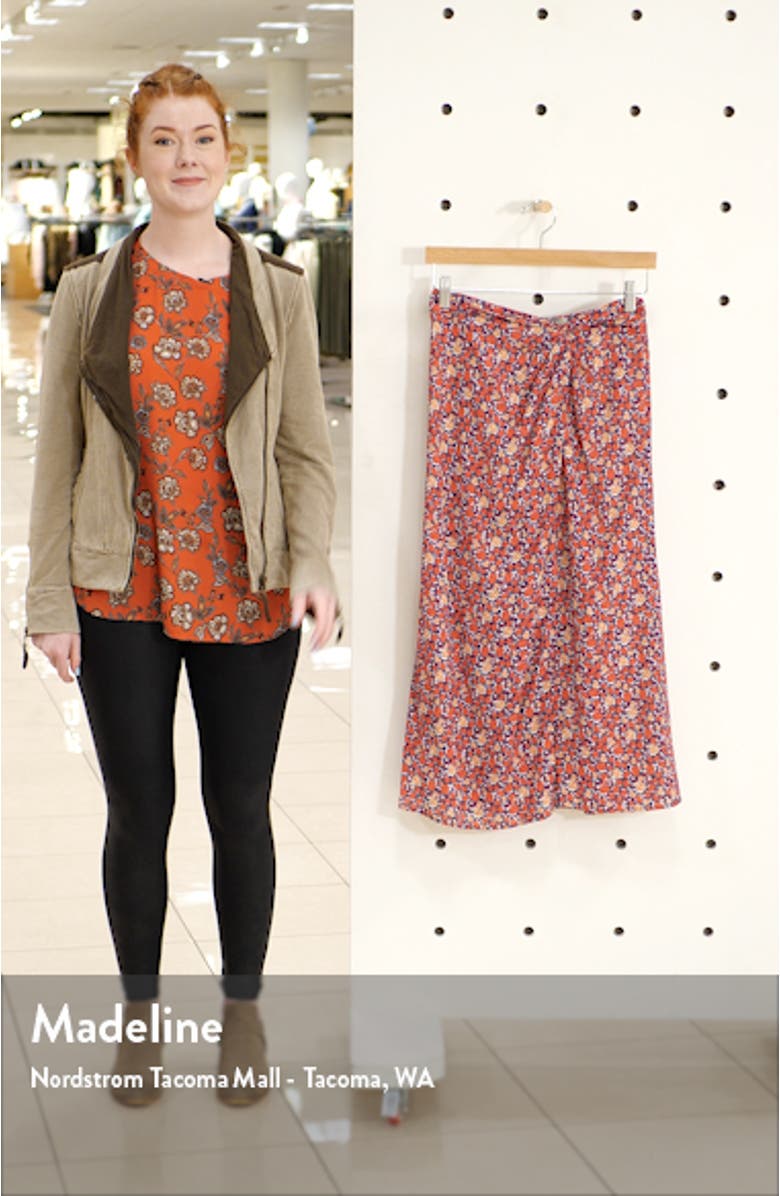 Sheer Floral Midi Skirt, sales video thumbnail