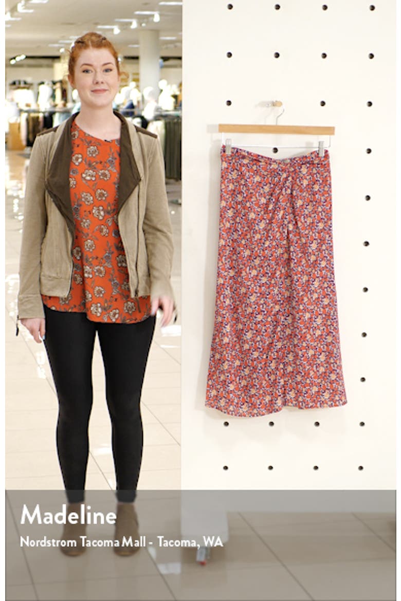 Sheer Floral Midi Skirt video
