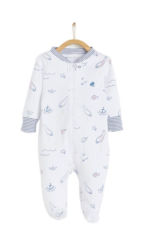 Babycottons Sea Zip Footed Pajama