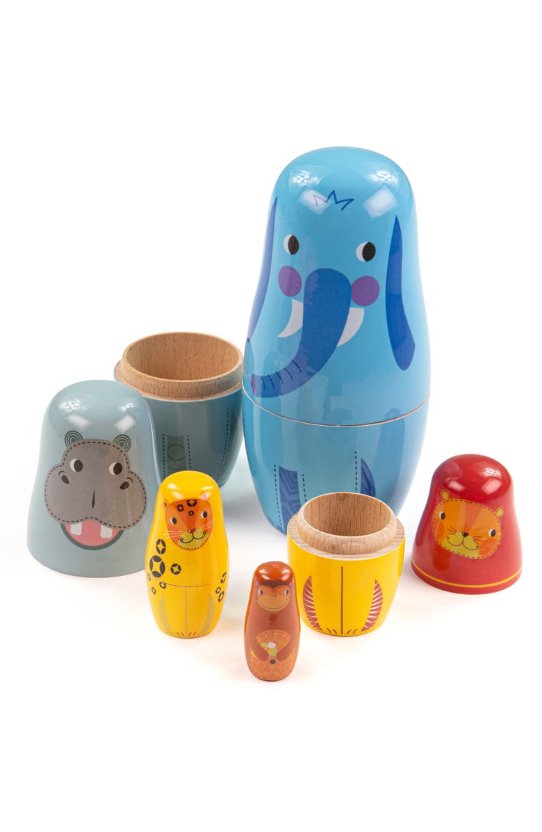 Tidlo Jungle Animal Russian Dolls, Main, color, 