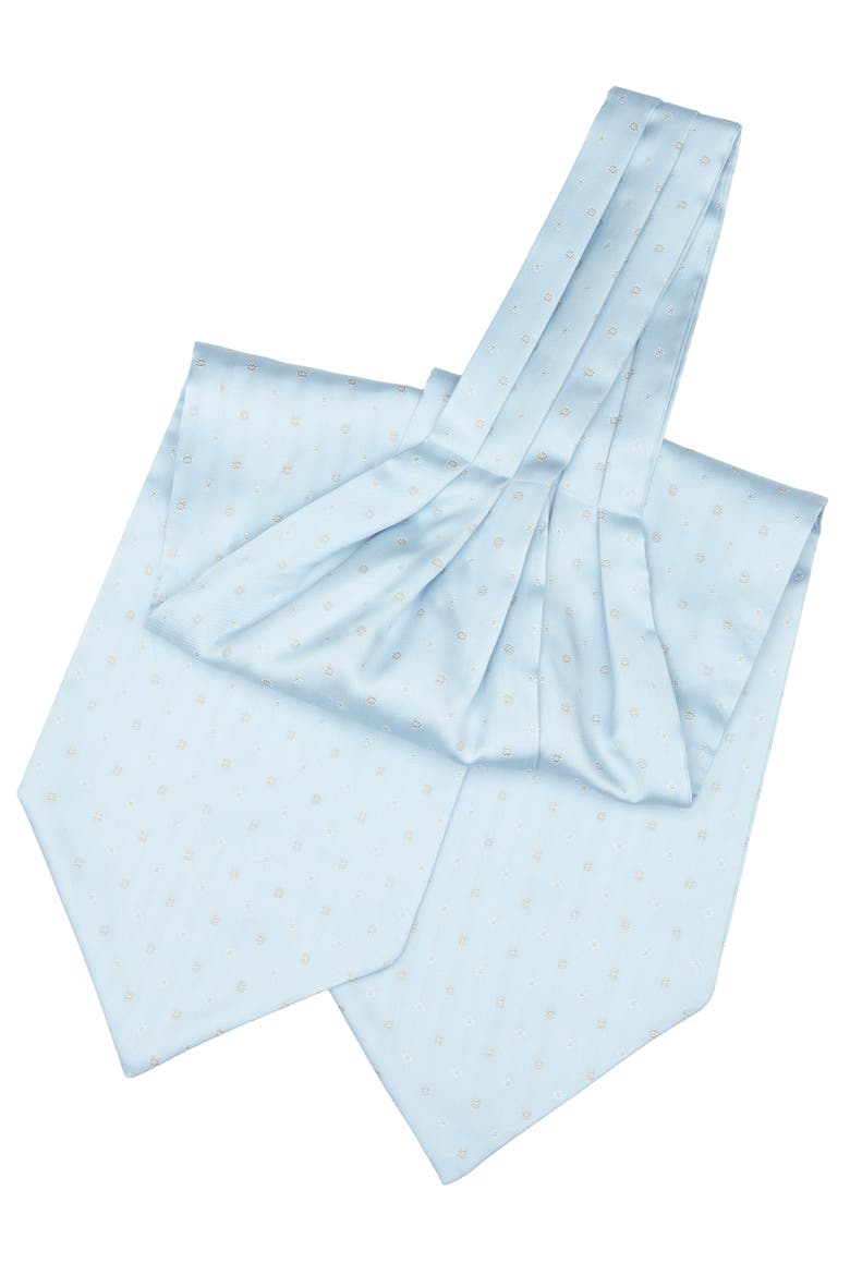 Angelo - Silk Ascot Cravat Tie for Men, Alternate, color, Pale Blue