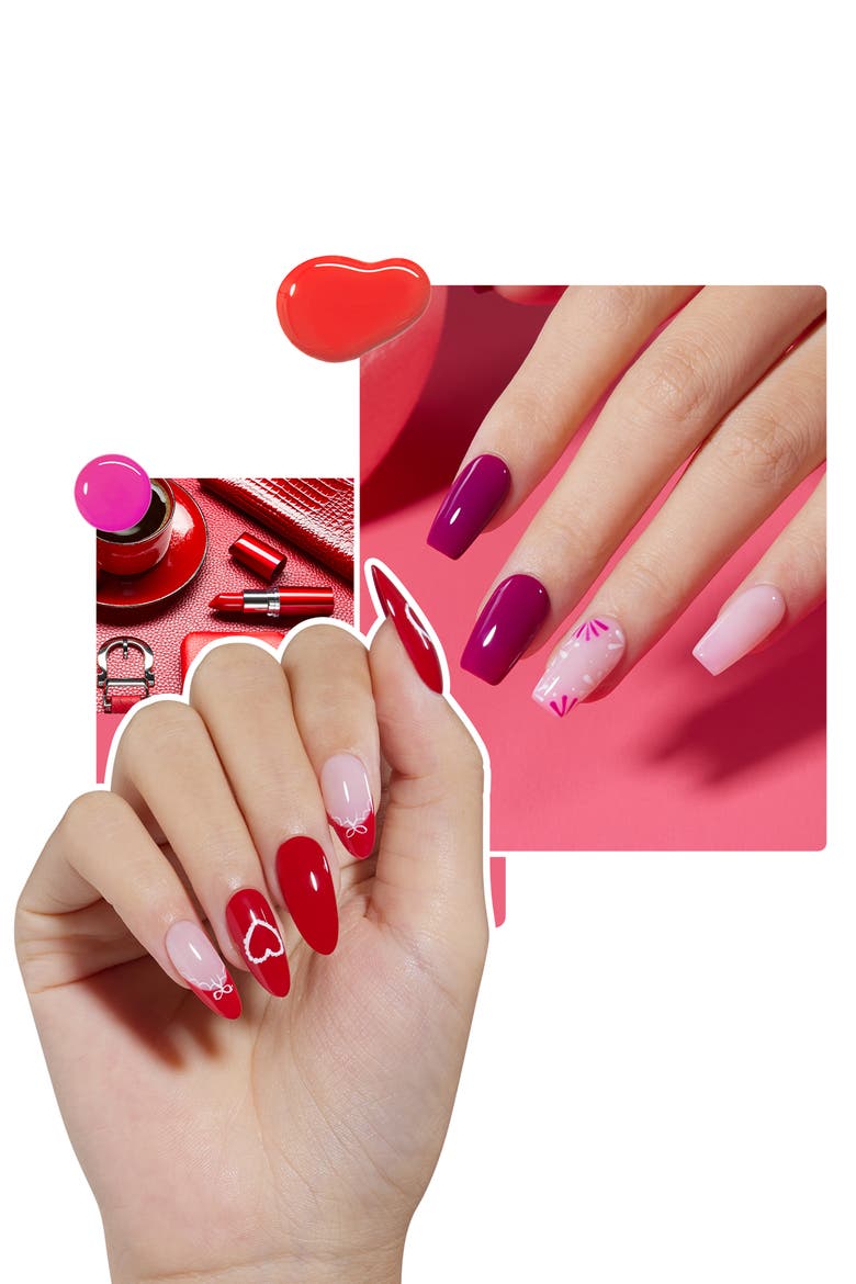 Red Winter Gel Polish Set 6 Colors, Alternate, color, Burgundy Red Purple Orange