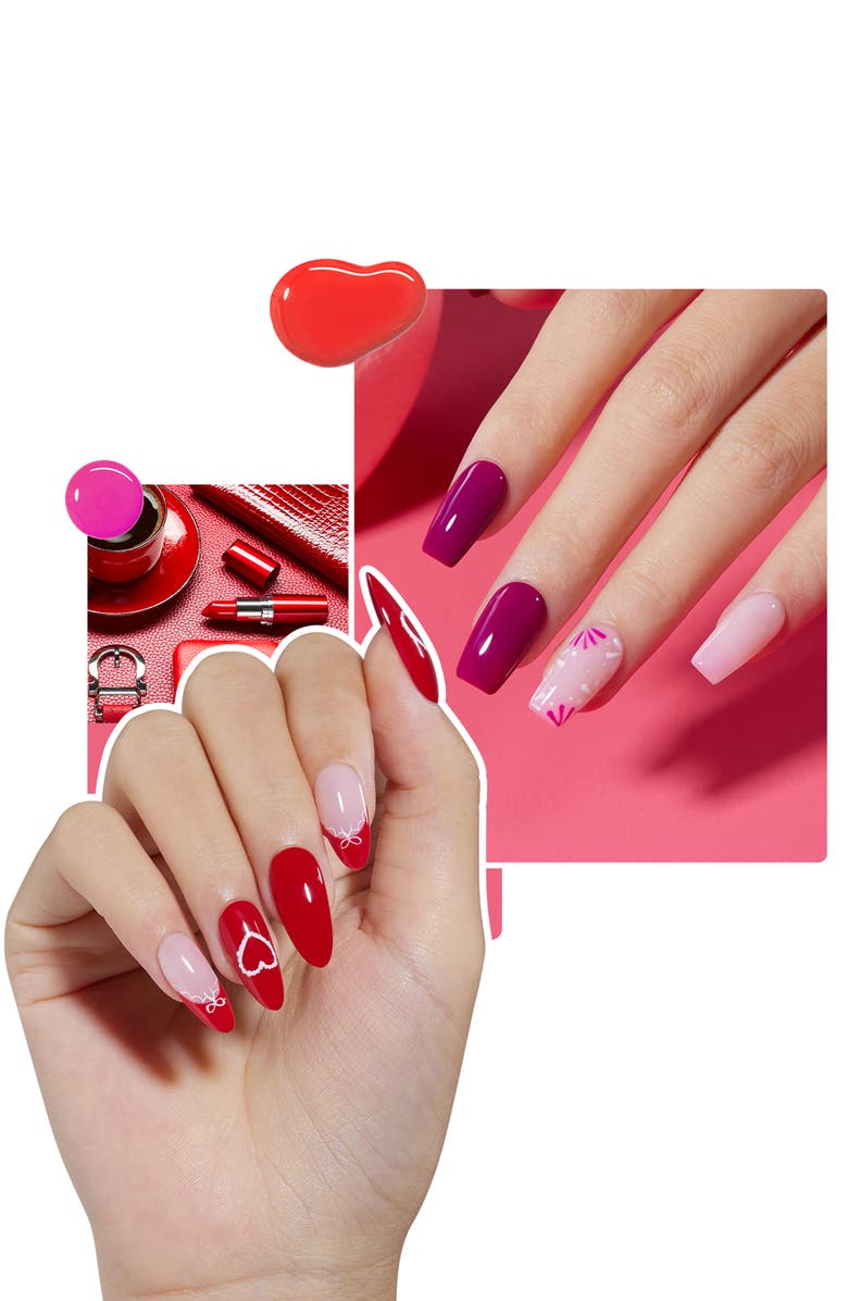 Beetles Red Winter Gel Polish Set 6 Colors, Alternate, color, Burgundy Red Purple Orange