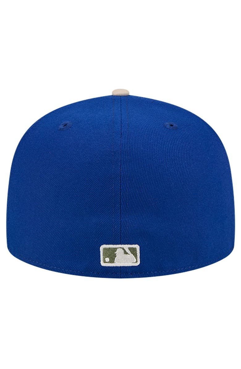 New Era Men's New Era Royal Chicago Cubs Canvas A-Frame 59FIFTY Fitted Hat, Alternate, color, 