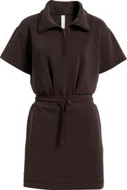 Zella Soft Luxe Knit Quarter Zip Dress
