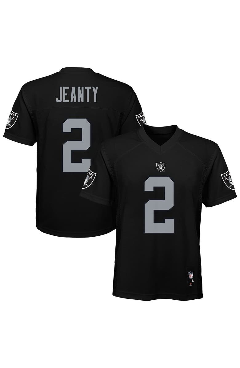 Outerstuff Youth Ashton Jeanty Black Las Vegas Raiders Replica Player Jersey, Main, color, Black