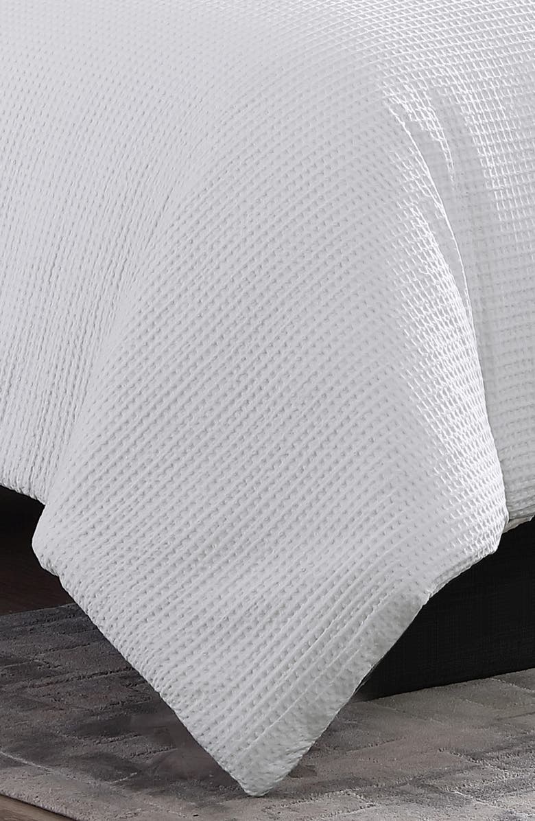Vera Wang Waffle Piqué Comforter & Shams Set, Alternate, color, White