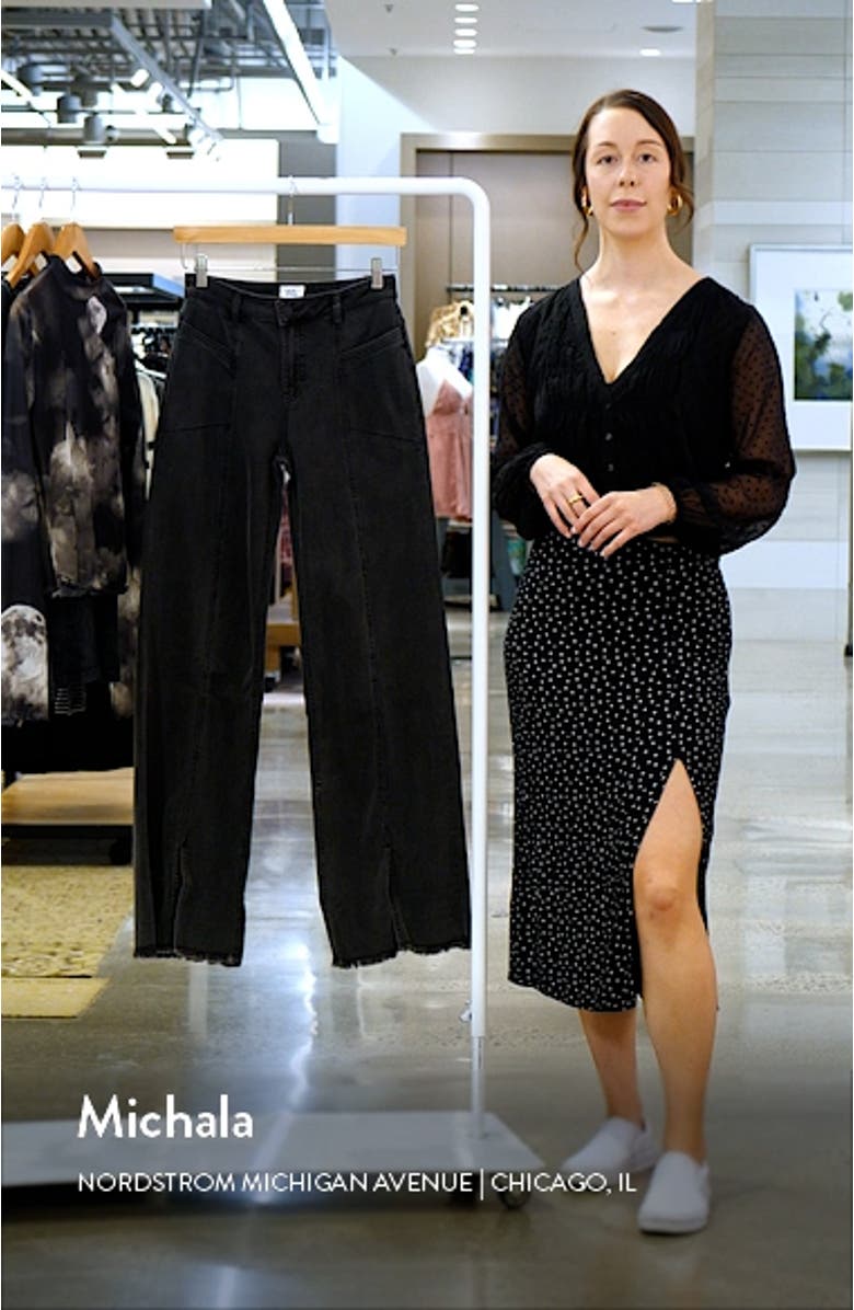 Front Slit Wide Leg Jeans, sales video thumbnail