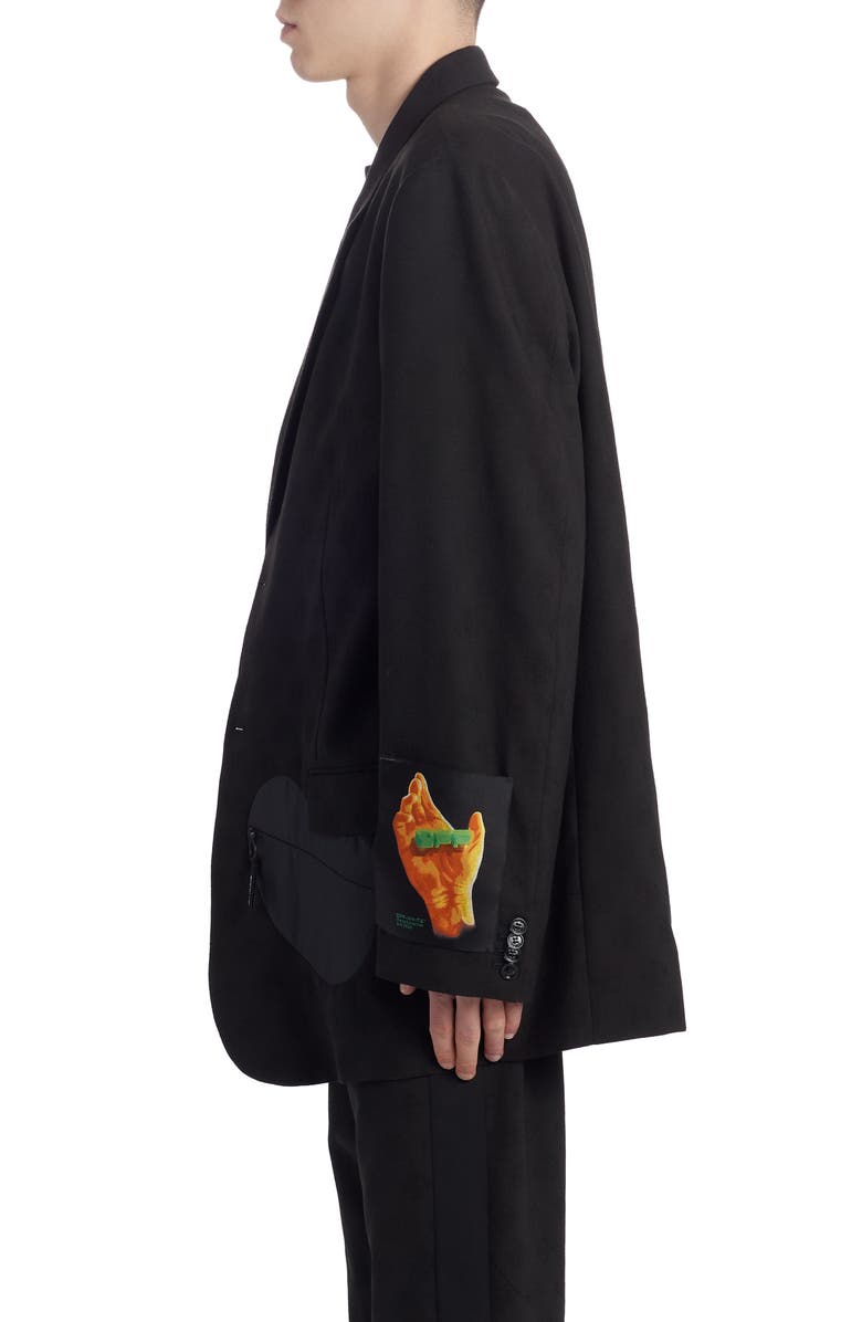 Off-White Equipment Wool Blazer, Alternate, color,