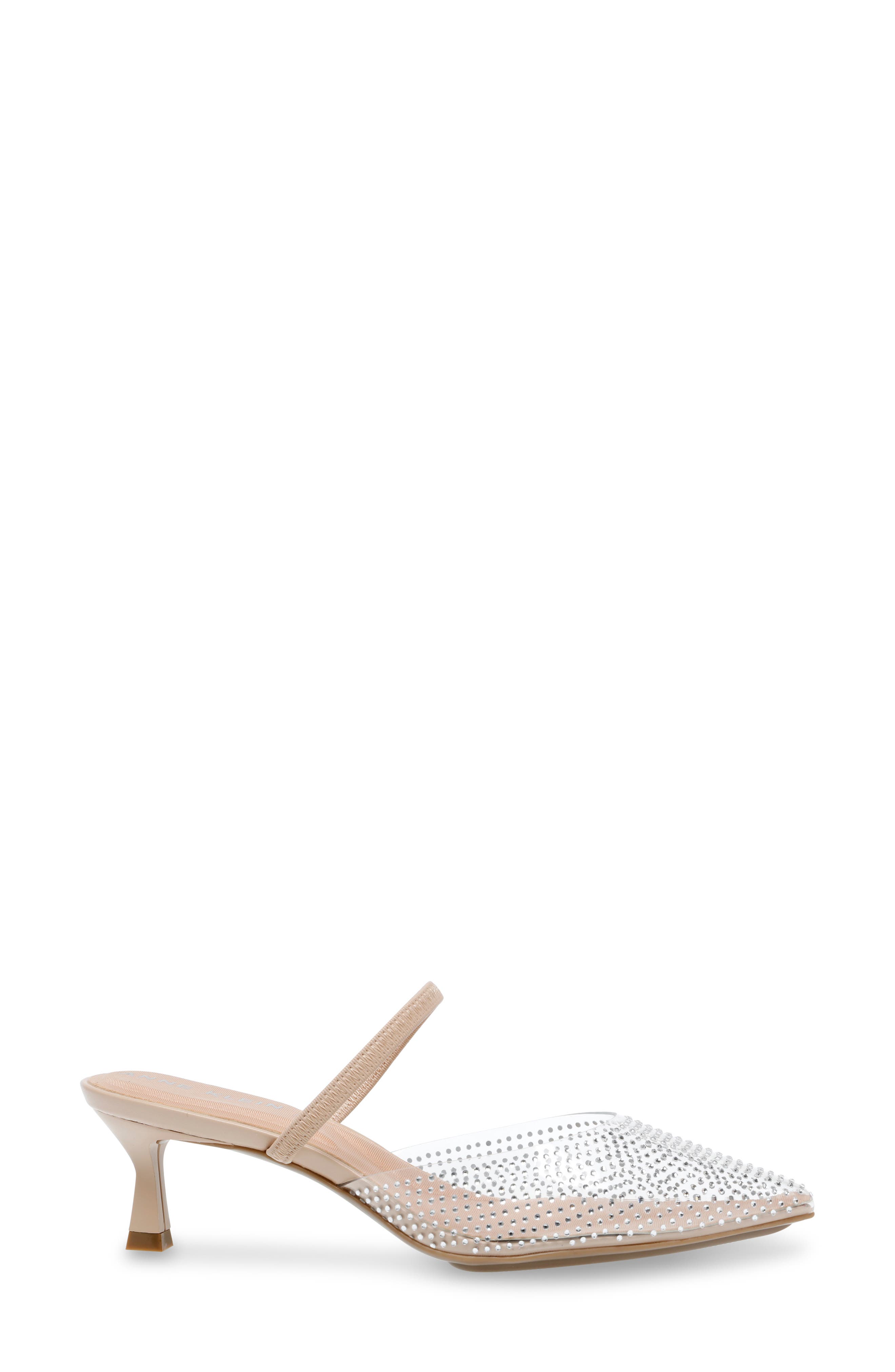 Anne Klein Iella Convertible Strap Slingback, Alternate, color, Clear / Nude