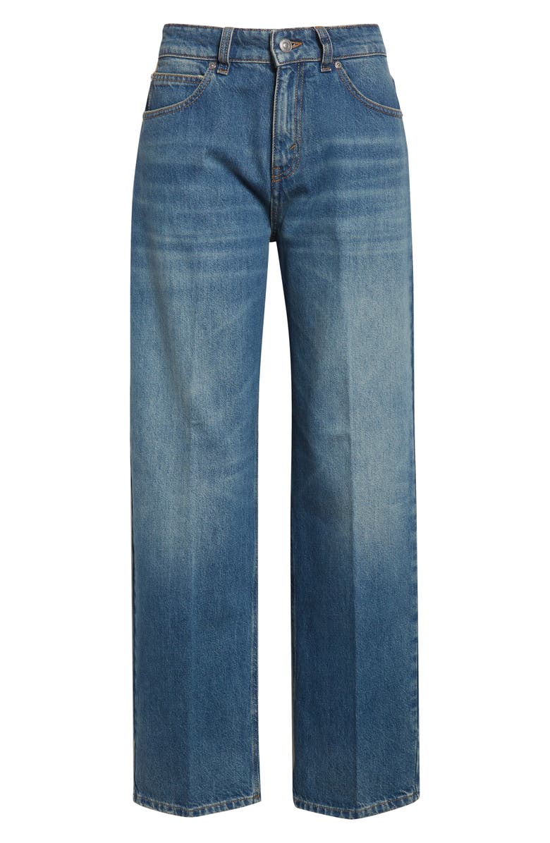 Victoria Beckham Bernie Relaxed Fit Straight Leg Jeans, Alternate, color, Washed Blue