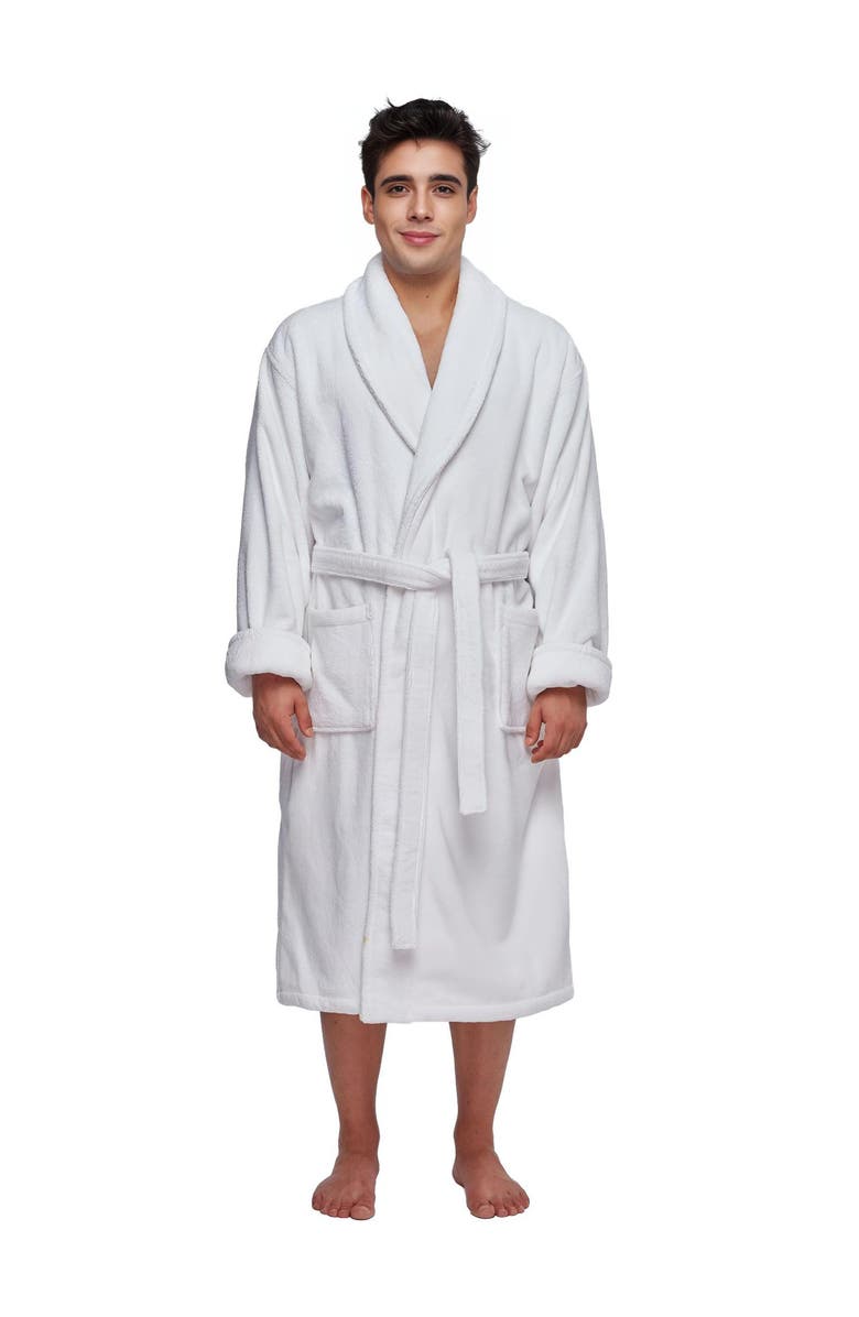 ARUS Men's Luxury Turkish Cotton Heavy Robe, Main, color, White
