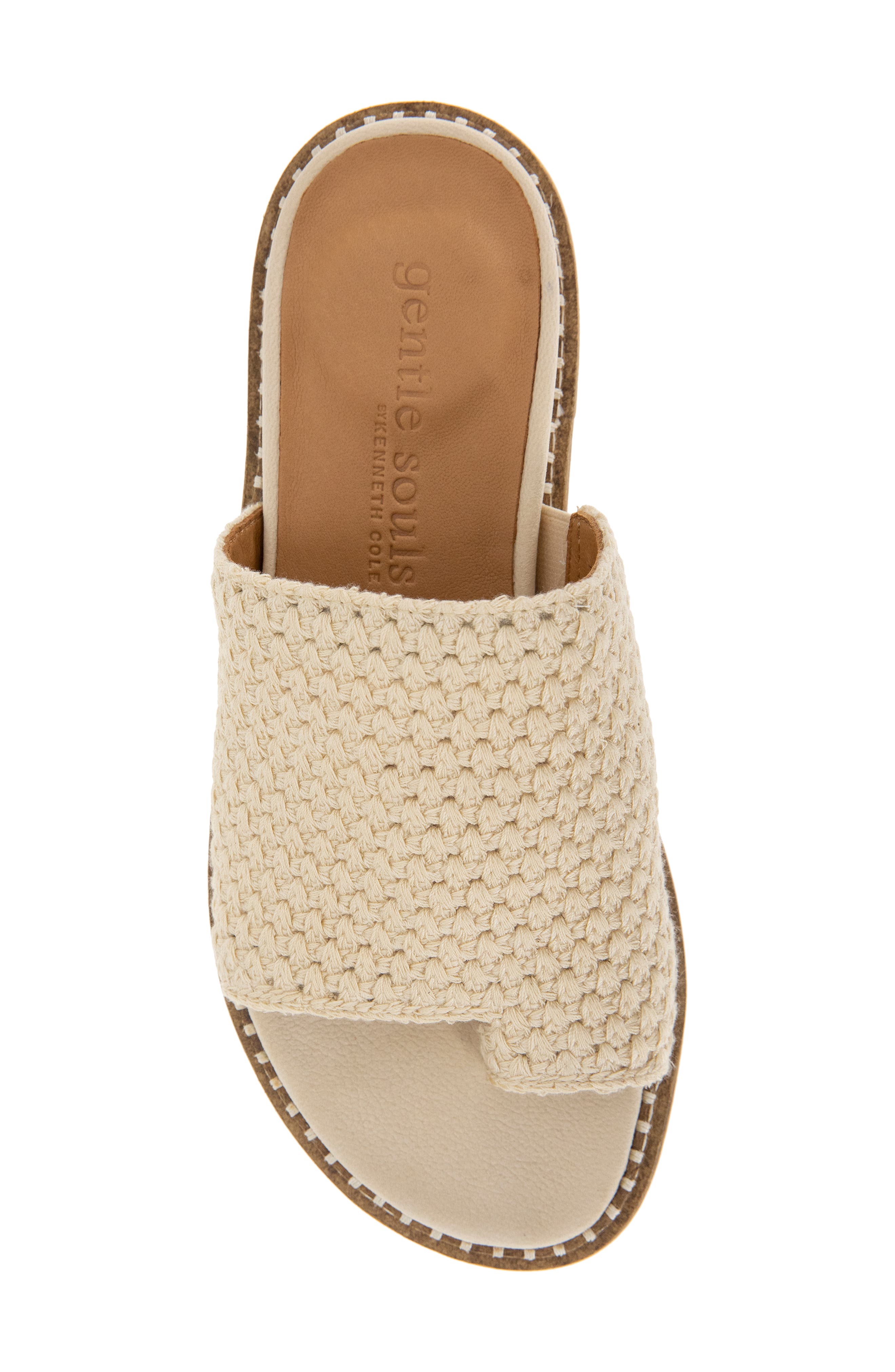 Gentle Souls Lavern Platform Slide Sandal, Alternate, color, Cream Fabric