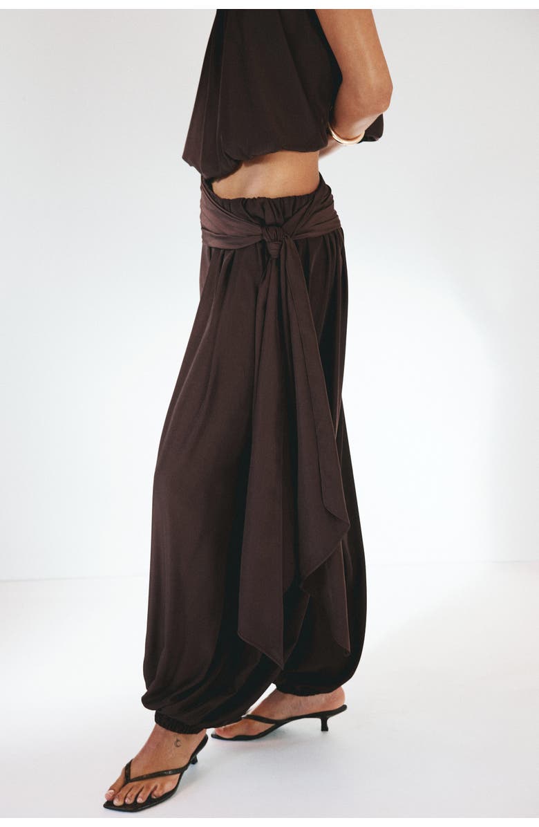 H&M Balloon-leg pants, Alternate, color, Dark Brown