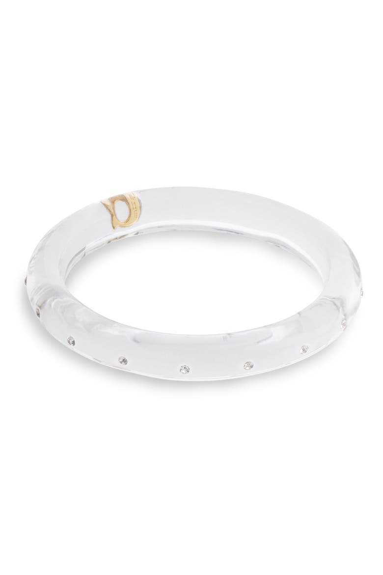 Crystal Resin Bangle, Alternate, color, CLEAR/ GOLD