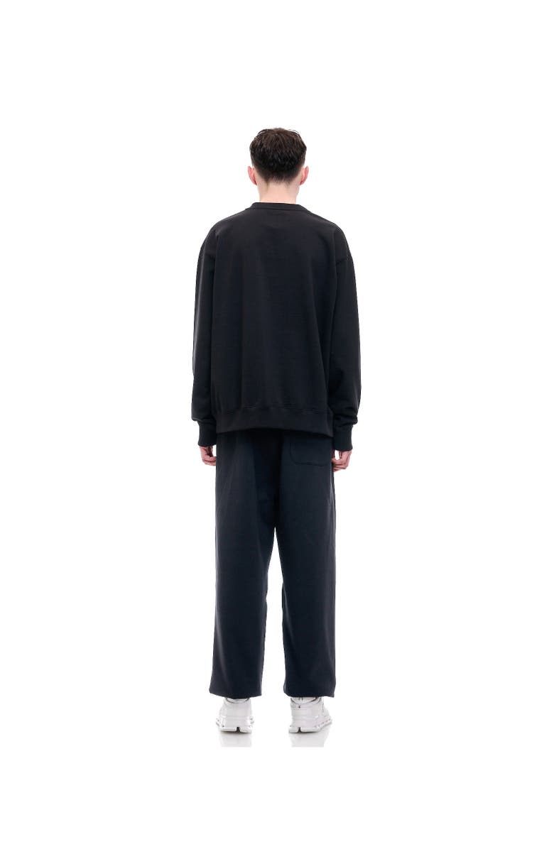 vowels Icon Spell Out Crewneck, Alternate, color, Black