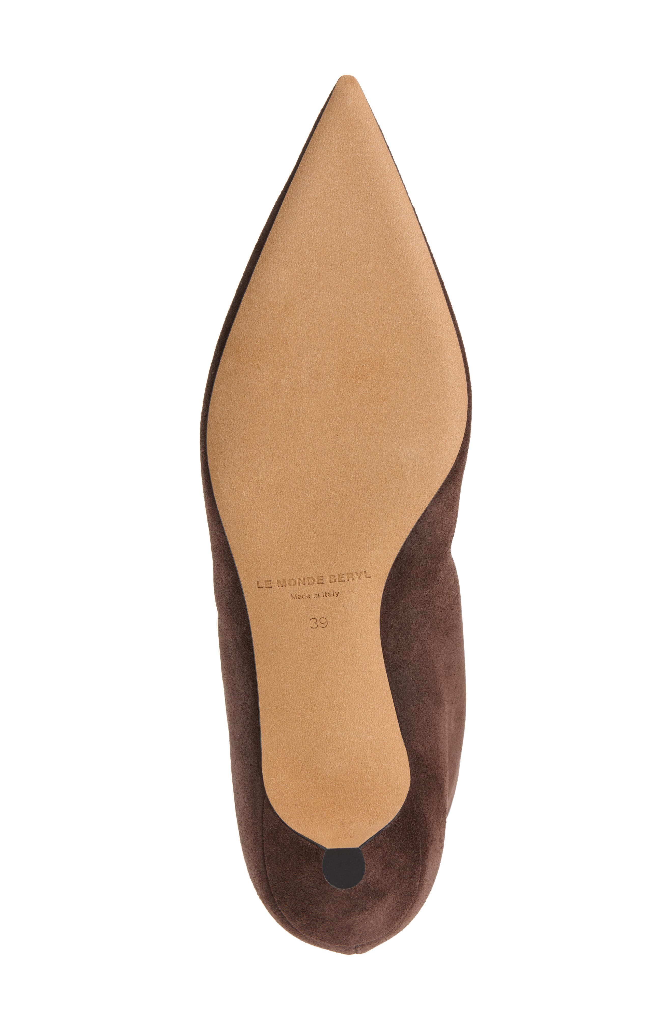 Babouche Kitten Heel Knee High Boot (Nordstrom Exclusive), Alternate, color, CHOCOLATE