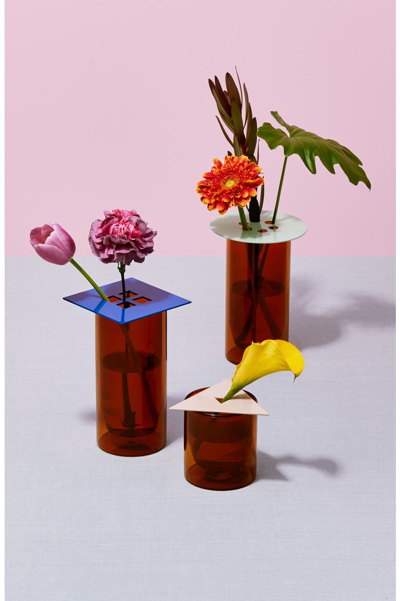 Set of 3 Anywhere Vase Converters, Alternate, color, TAN/MINT/COBAL