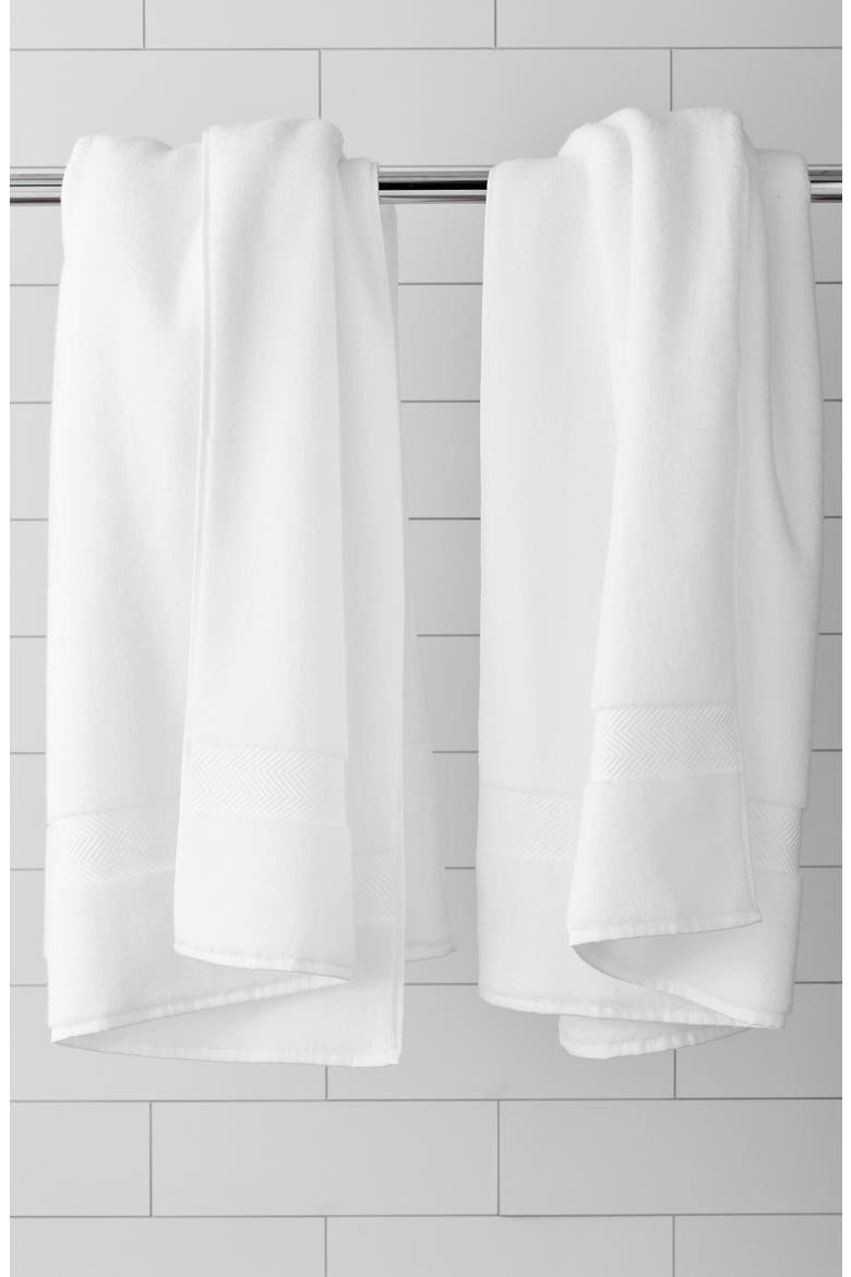 Set of Two Organic Hydrocotton Bath Towels, Alternate, color, WHITE