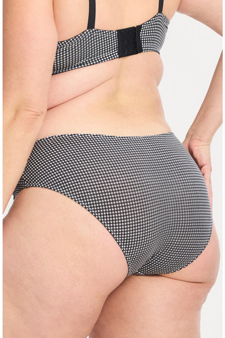 Swirly Girly Hipster Briefs, Alternate, color, BLACK CAVIAR CHECK EFFECT