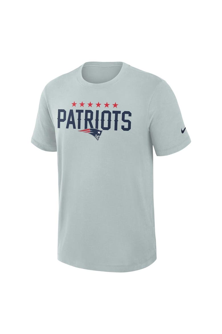 Men's Nike Silver New England Patriots 2025 Rivalries Collection Slub Dri-FIT T-Shirt, Alternate, color, Silver