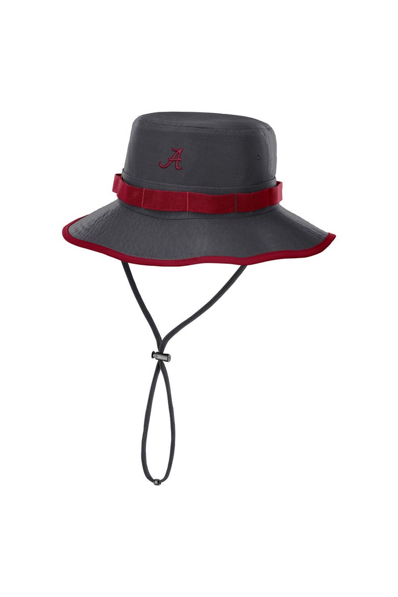 Men's Nike Anthracite Alabama Crimson Tide 2026 Sideline Apex Boonie Bucket Hat, Main, color, Anthracite