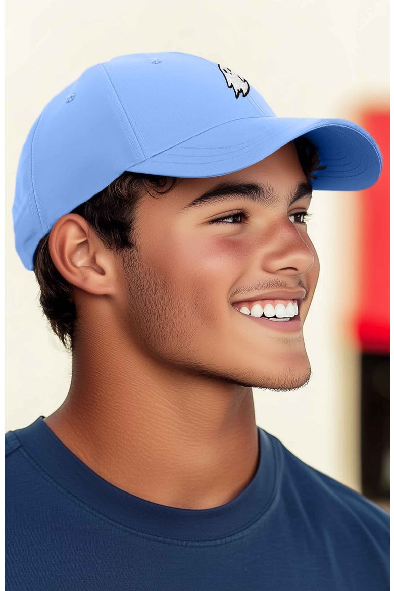 Ghost Embroidered Low Crown Cap, Alternate, color, Light Blue