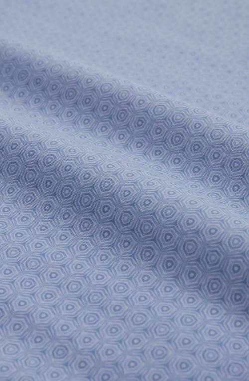Bugatchi Jules Ooohcotton® Honeycomb Print Button-down Shirt In Blue