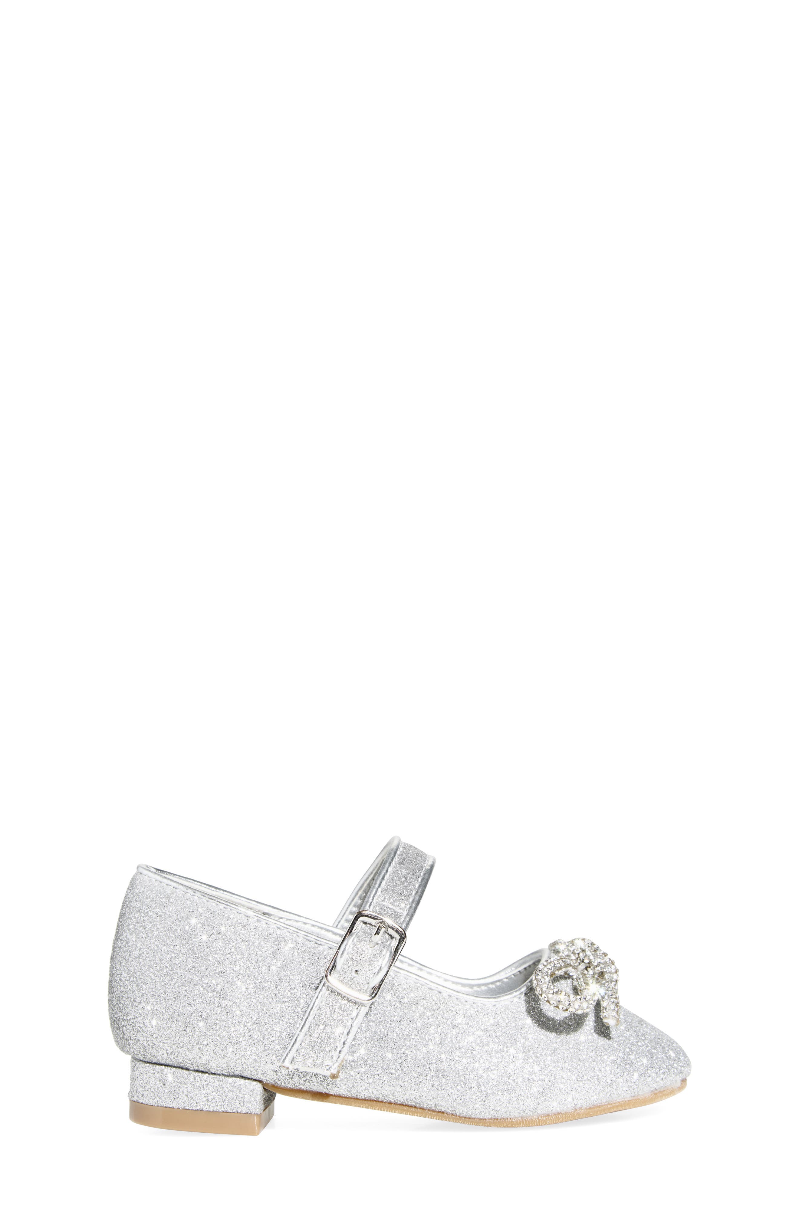 Kids' Lainee Mary Jane Flat, Alternate, color, SILVER GLITTER